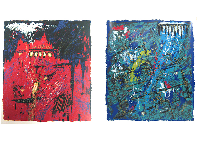 Siebdrucke • Seraph und Cherub • jeweils 110 x 95 cm